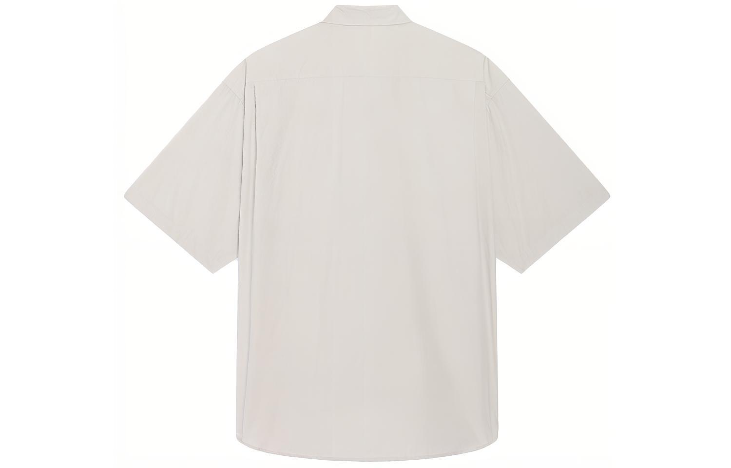 Lookbook Balenciaga 灰色棉質寬鬆版型短袖襯衫 Logo 印花 664627TKM102967