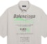 Sizing Balenciaga 灰色棉質寬鬆版型短袖襯衫 Logo 印花 664627TKM102967