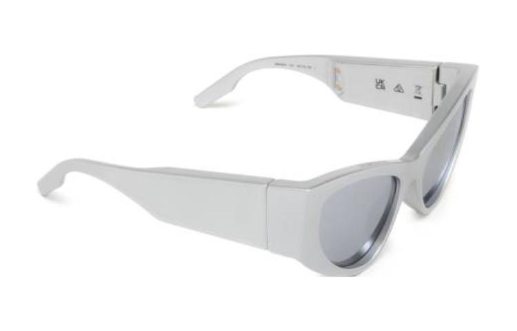 Balenciaga Grey Irregular Shape Sunglasses with Side Lettering Unisex BB0300S002 圖 4