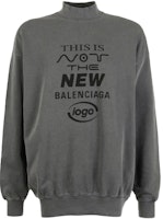 Balenciaga Grey Logo Print Distressed Eco Long-Sleeve Casual Sweatshirt. 652981TKVE41069 Balenciaga Grey Logo Print Distressed Eco Long-Sleeve Casual Sweatshirt. 652981TKVE41069