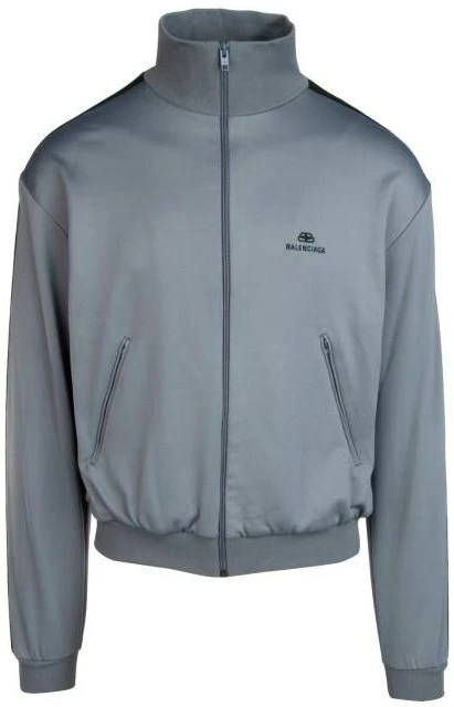 balenciaga-grey-logo-print-long-sleeve-collared-jacket-601727-tgv-041262