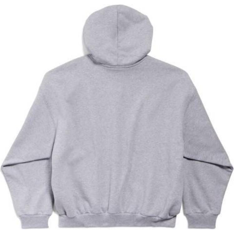 Balenciaga Grey Plain Oversized Hoodie Pullover Long Sleeve Standard Fit 773281TRVA81300 圖 3
