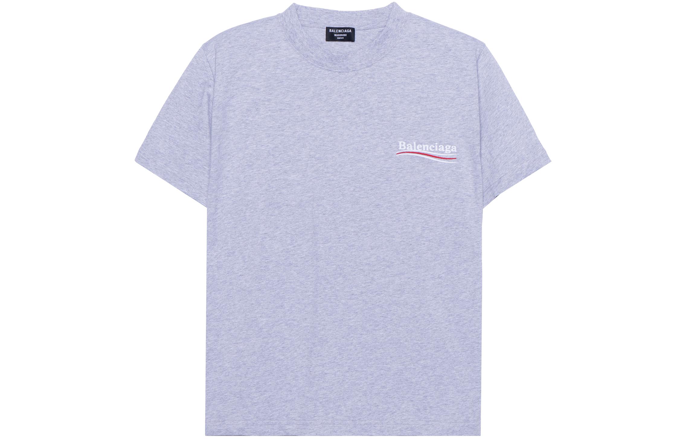 Balenciaga Grey Slim-Fit Graphic Logo Print Crewneck T-Shirt. 620967TKVJ11379 圖 2