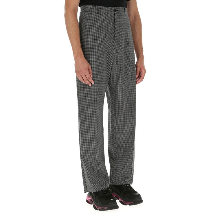 Details for バレンシアガ グレー ワイドレッグ ウールブレンド リラックスフィット パンツ 621984TIT041070