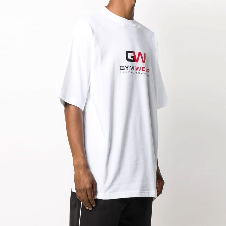 Balenciaga Gym Wear Loose-Fit White T-Shirt 620969TIVD59000 圖 4
