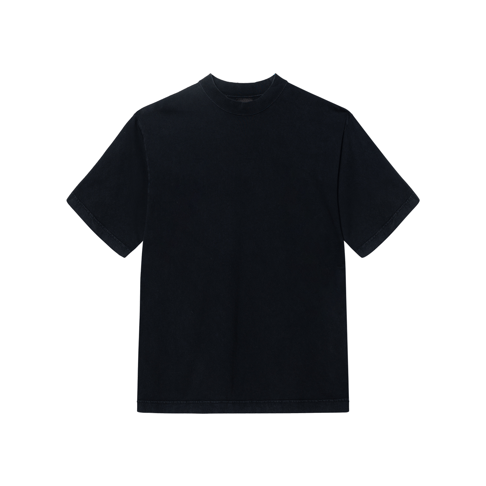 Balenciaga Hand-Drawn Letter High-Neck T-Shirt Black Medium Fit Unisex. 764235TPVU41569