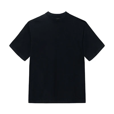 Balenciaga Hand-Drawn Letter High-Neck T-Shirt Black Medium Fit Unisex. 764235TPVU41569