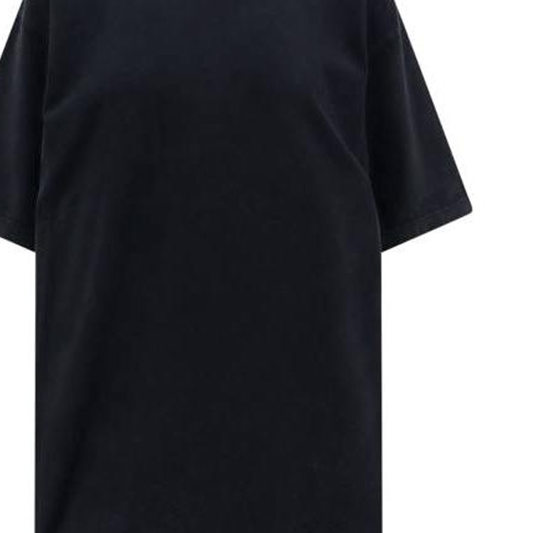 Balenciaga Hand-Drawn Letter High-Neck T-Shirt Black Medium Fit Unisex. 764235TPVU41569 圖 6
