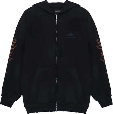 Balenciaga 重金屬FW23圖案印花修身版男女連帽衫黑色 744454TOVD81055 Order Balenciaga 重金屬FW23圖案印花修身版男女連帽衫黑色 744454TOVD81055