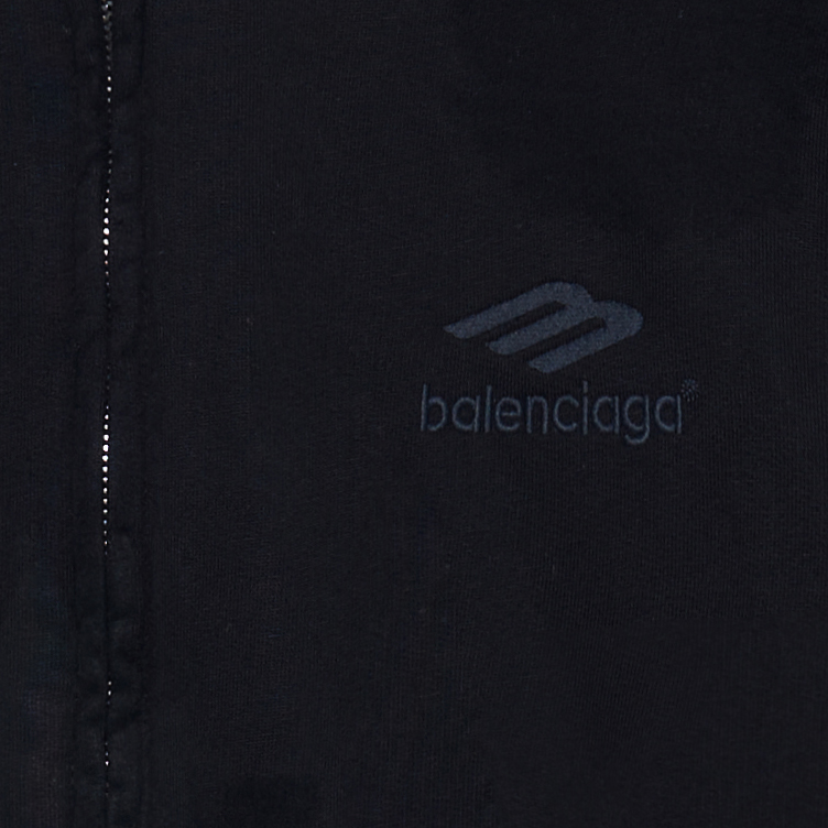 Purchase 巴黎世家重金属FW23图案印花修身男女连帽卫衣黑色 744454TOVD81055