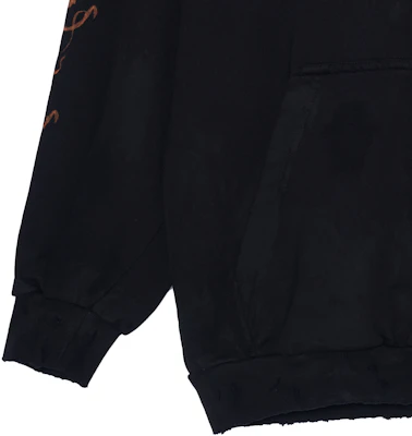 Balenciaga 重金屬FW23圖案印花修身版男女連帽衫黑色 744454TOVD81055 Cheap Balenciaga 重金屬FW23圖案印花修身版男女連帽衫黑色 744454TOVD81055