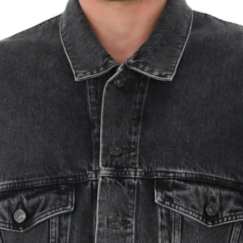 Details for 巴黎世家重金属SS22标志印花黑色长袖牛仔夹克. 694504TBP471055