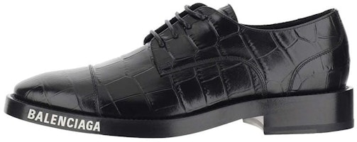 Balenciaga Herre Derby Flat Shoes 'Black' 590716WBBV41090 Balenciaga Herre Derby Flat Shoes 'Black' 590716WBBV41090