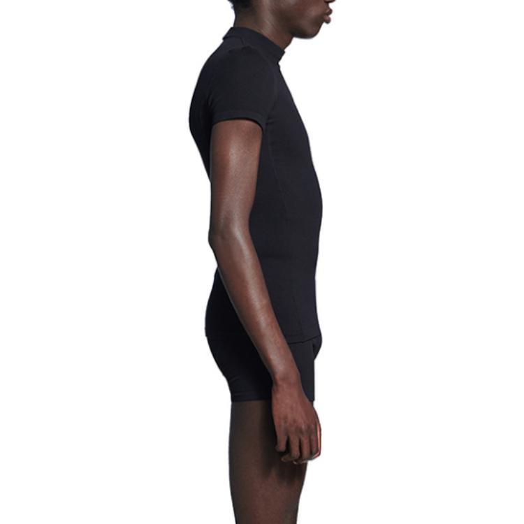 Purchase Balenciaga High-Neck Plain Casual Short Sleeve T-Shirt Black  Regular Fit 6816444B4B61000