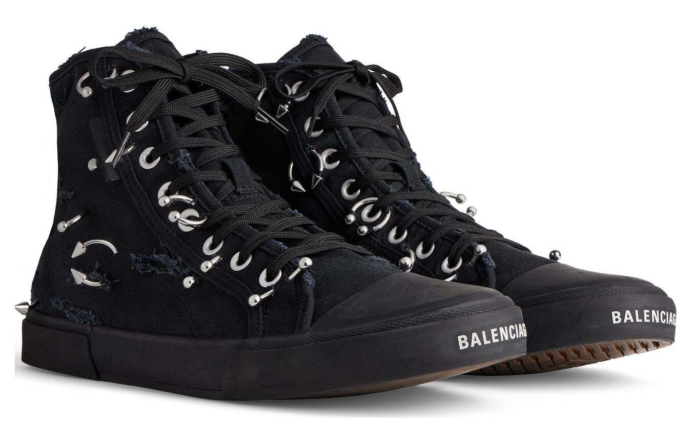 Order Balenciaga High-Top Kanvas 'Distressed Black' 688752W3RCQ1000