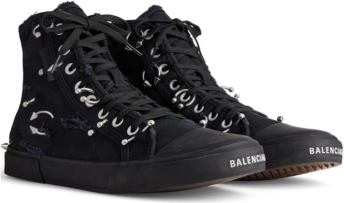 Balenciaga High-Top Lona 'Negro Desgastado' 688752W3RCQ1000 Order Balenciaga High-Top Lona 'Negro Desgastado' 688752W3RCQ1000