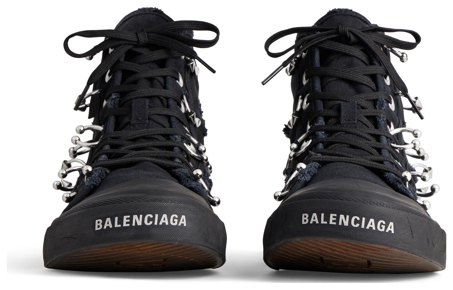 Lookbook Balenciaga High-Top Kanvas 'Distressed Black' 688752W3RCQ1000