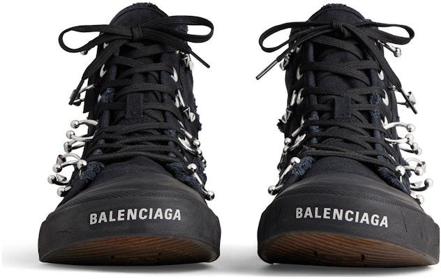 Balenciaga High-Top Lona 'Negro Desgastado' 688752W3RCQ1000 Lookbook Balenciaga High-Top Lona 'Negro Desgastado' 688752W3RCQ1000