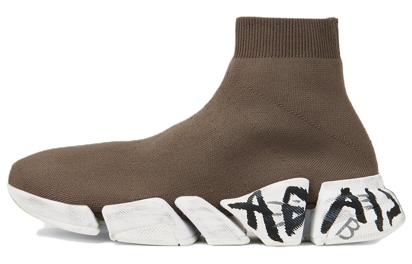 Balenciaga High-Top Sock Sneakers 'Brown' 617239W2DD42011