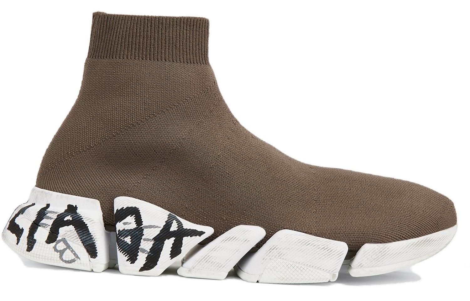 Balenciaga High-Top Sock Sneakers 'Brown' 圖 2
