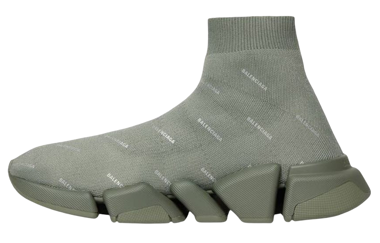 Balenciaga High-Top Slip-On 'Dark Green' 617239W2DF23390