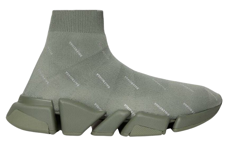 Balenciaga High-Top Slip-On 'Dark Green' 圖 2
