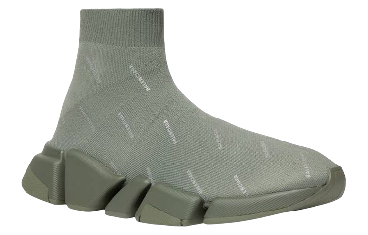 Balenciaga High-Top Slip-On 'Dark Green' 圖 3