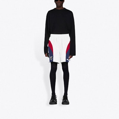 Balenciaga Hockey Shorts 'White/Red/Ink' Lookbook Balenciaga Hockey Shorts 'White/Red/Ink'