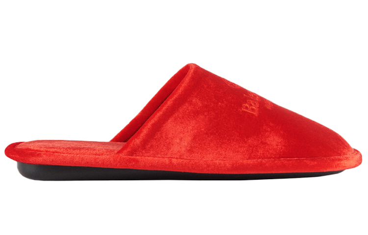 Order Pantoufles Balenciaga Velours Rouge Brodées Maison 617603W2BS16501
