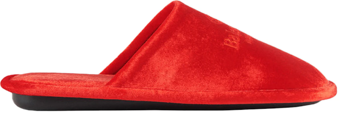 Pantoufles Balenciaga Velours Rouge Brodées Maison 617603W2BS16501 Order Pantoufles Balenciaga Velours Rouge Brodées Maison 617603W2BS16501