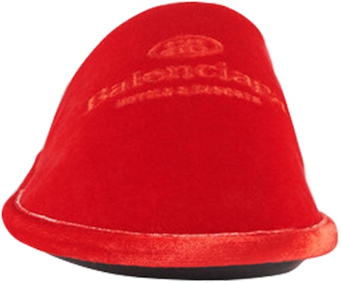 발렌시아가 홈 자수 레드 벨벳 슬리퍼 (Balenciaga Home Jasu Redeu Belbet Seullipeo) 617603W2BS16501 Lookbook 발렌시아가 홈 자수 레드 벨벳 슬리퍼 (Balenciaga Home Jasu Redeu Belbet Seullipeo) 617603W2BS16501