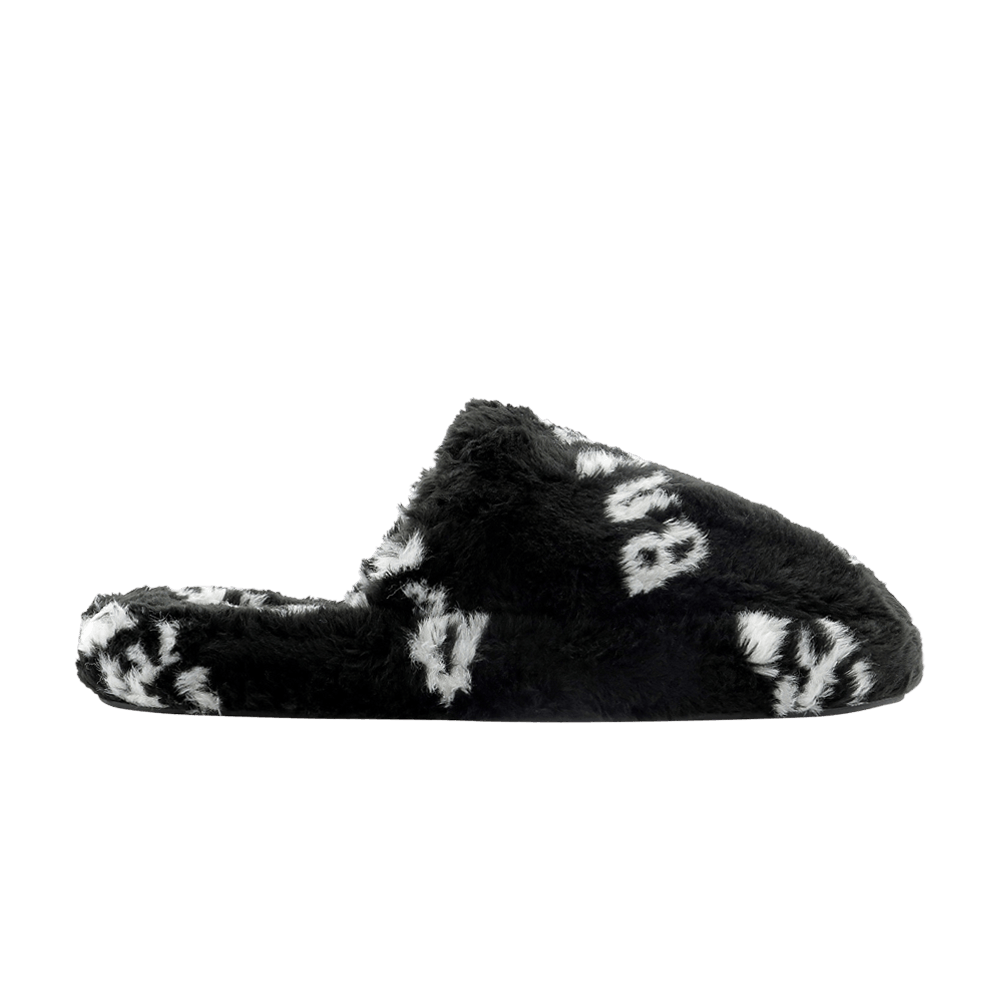 Balenciaga Home Slides 'Fur - Black' 624515-W2B40-1090