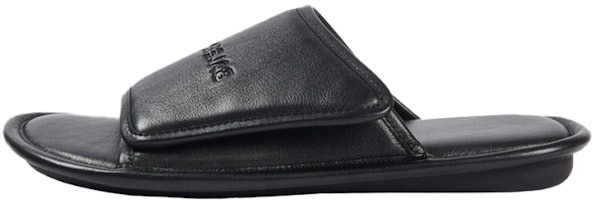 Balenciaga Home Small Cowhide Black Slippers 615770WBAT11169 Balenciaga Home Small Cowhide Black Slippers 615770WBAT11169