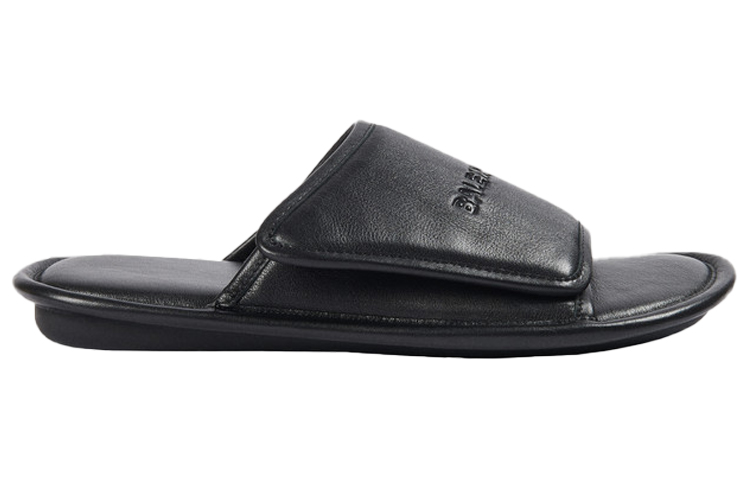 Order Chaussons Balenciaga Home Small en Cuir Noir 615770WBAT11169