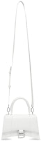 Balenciaga Hourglass Crocodile Embossed Top Handle Bag XS White Balenciaga Hourglass Crocodile Embossed Top Handle Bag XS White