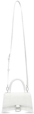 Balenciaga Hourglass Crocodile Embossed Top Handle Bag XS White Buy Balenciaga Hourglass Crocodile Embossed Top Handle Bag XS White