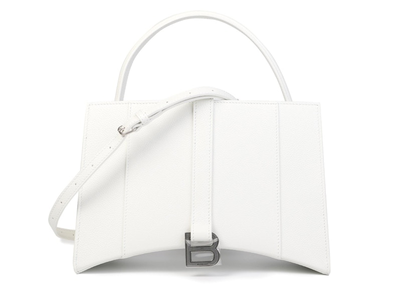 Buy Balenciaga Hourglass East-West Tas Tote Kecil Putih