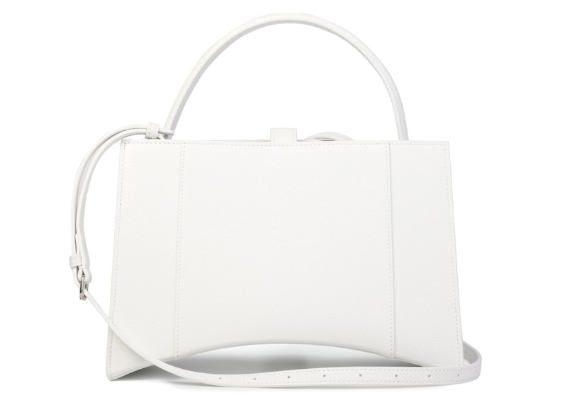 Order Balenciaga Hourglass East-West Tas Tote Kecil Putih