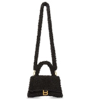 Balenciaga Hourglass Furry Shopper Small Black Balenciaga Hourglass Furry Shopper Small Black