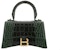 Balenciaga Hourglass Handbag Bottle Green