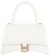 Balenciaga Hourglass Handbag Crocodile Embossed White/Gold-tone