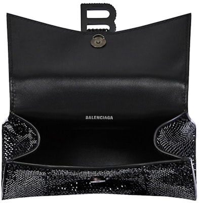 バレンシアガ アワーグラス XS ハンドバッグ ラインストーン付き ブラック Shop バレンシアガ アワーグラス XS ハンドバッグ ラインストーン付き ブラック