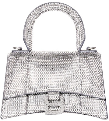 Balenciaga Hourglass Handbag XS Rhinestone Grey Buy Balenciaga Hourglass Handbag XS Rhinestone Grey