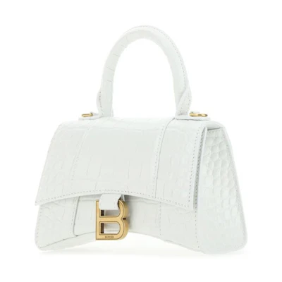 Balenciaga Hourglass Handbag XS White
