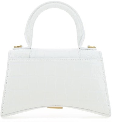 Balenciaga Hourglass Handbag XS White Lookbook Balenciaga Hourglass Handbag XS White