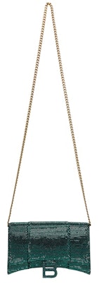 Tas Balenciaga Hourglass dengan Berlian Imitasi Hijau Buy Tas Balenciaga Hourglass dengan Berlian Imitasi Hijau