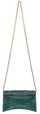 Tas Balenciaga Hourglass dengan Berlian Imitasi Hijau Order Tas Balenciaga Hourglass dengan Berlian Imitasi Hijau