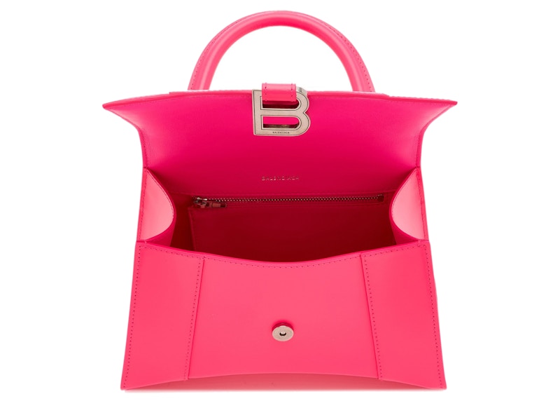 Lookbook Balenciaga Hourglass Beg Tangkai Kecil Ungu Fuchia Asid