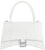 Balenciaga Hourglass Small Top Handle Bag Crocodile Embossed White