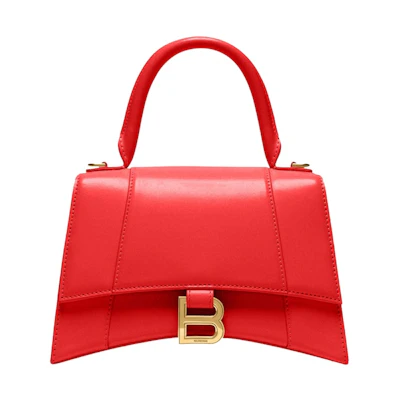 Balenciaga Hourglass Small Top Handle Bag Red